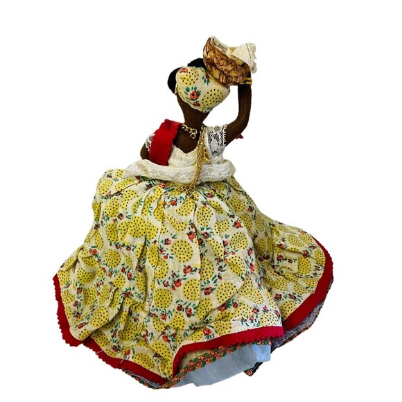 Vintage Handmade Cloth 2 Dolls In One Reversible Dress 9" Collectible Decor Toy - Picture 6 of 16